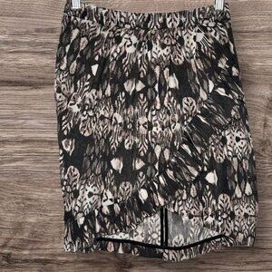 H&M Ruffle Skirt: Shimmery Abstract Print